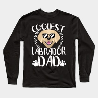 Glasses Coolest Labrador Dog Dad Long Sleeve T-Shirt